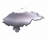 Honduras 3D Silver Map