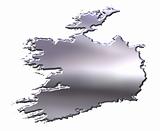 Ireland 3D Silver Map