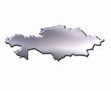 Kazakhstan 3D Silver Map
