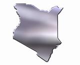 Kenya 3D Silver Map