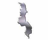 Malawi 3D Silver Map