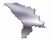 Moldova 3D Silver Map