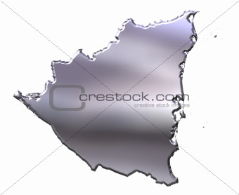 Nicaragua 3D Silver Map