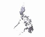 Philippines 3D Silver Map