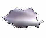 Romania 3D Silver Map