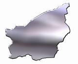 San Marino 3D Silver Map