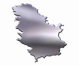 Serbia 3D Silver Map