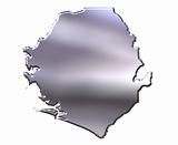 Sierra Leone 3D Silver Map