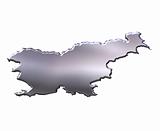 Slovenia 3D Silver Map
