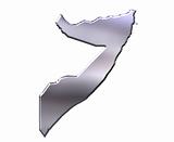 Somalia 3D Silver Map