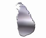 Sri Lanka 3D Silver Map