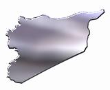 Syria 3D Silver Map