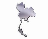 Thailand 3D Silver Map