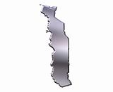 Togo 3D Silver Map