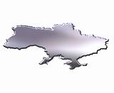 Ukraine 3D Silver Map
