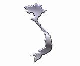 Vietnam 3D Silver Map