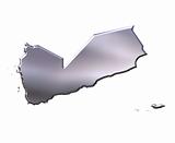 Yemen 3D Silver Map