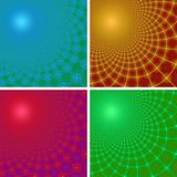 Set of four abstract fractal backgrounds