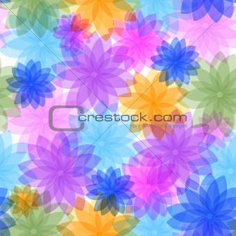 Abstract seamless floral pattern