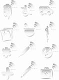 Medical 3D Icon Set - Black and White