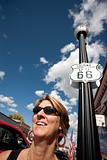 Woman on Route 66