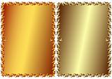 Vintage bronze and silvery frames (vector)