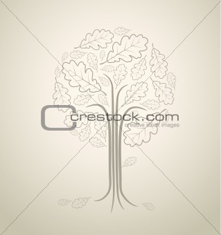 Vintage abstract tree