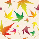 Maple leafs seamless pattern