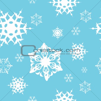 Winter - blue christmas seamless pattern