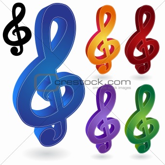 3D Music Notes