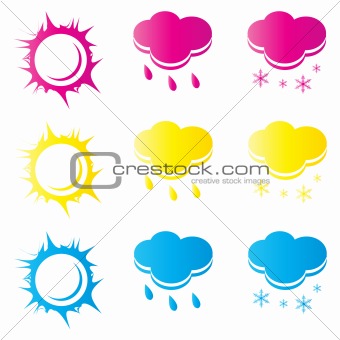 Weather symbols collection