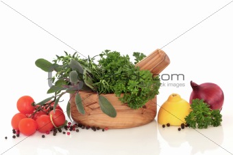 Herbs and Vegetable Selection
