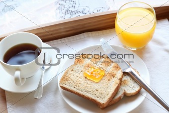 Elegant luxury breakfast