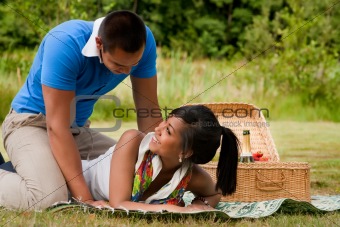 Sweet picnic couple