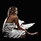 Female Model as Fallen Angel