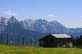 Hay shack / barn in the Austrian Alps