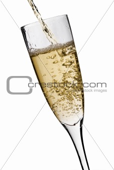 Champagne being poured