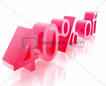 Forty percent discount