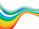 rainbow wave halftone