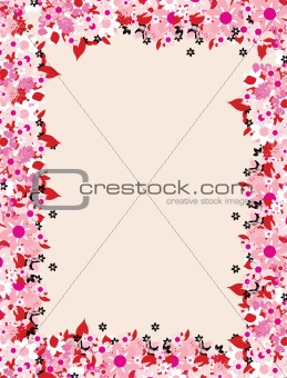 Floral frame with place for your text