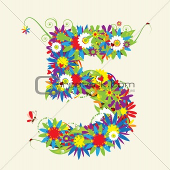 Numbers, floral design. See also numbers in my gallery