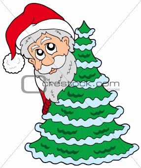 Santa Claus and Chrismas tree
