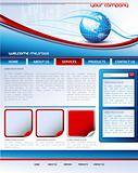 Vector web site design template with Earth globe