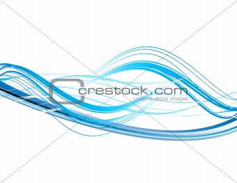 blue waves - vector background