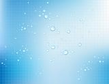 Vector water bubbles on textured background