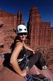 Female rock climber, Utah