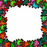 Frame from colorful puzzle elements