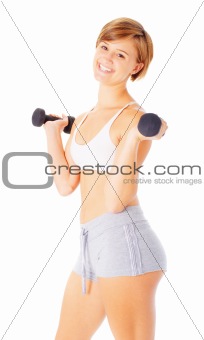 Young Woman Lifting Weights