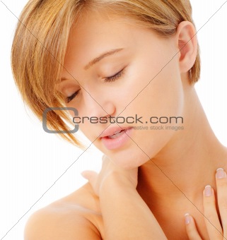 Woman Massaging Herself