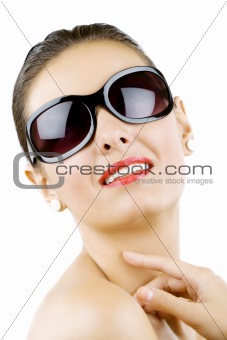 beautiful young woman with stylish sunglasses